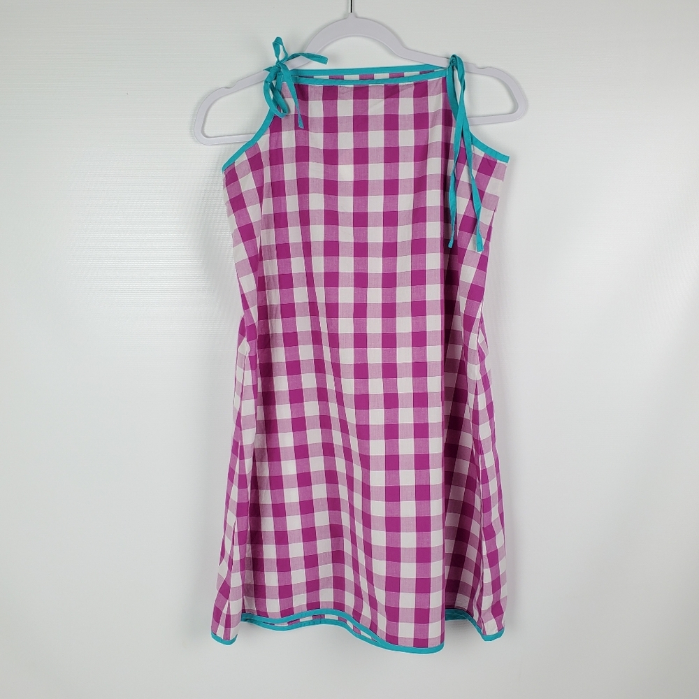 Hanna Andersson Cotton Aline Checked Dress 160 - Picture 4 of 9